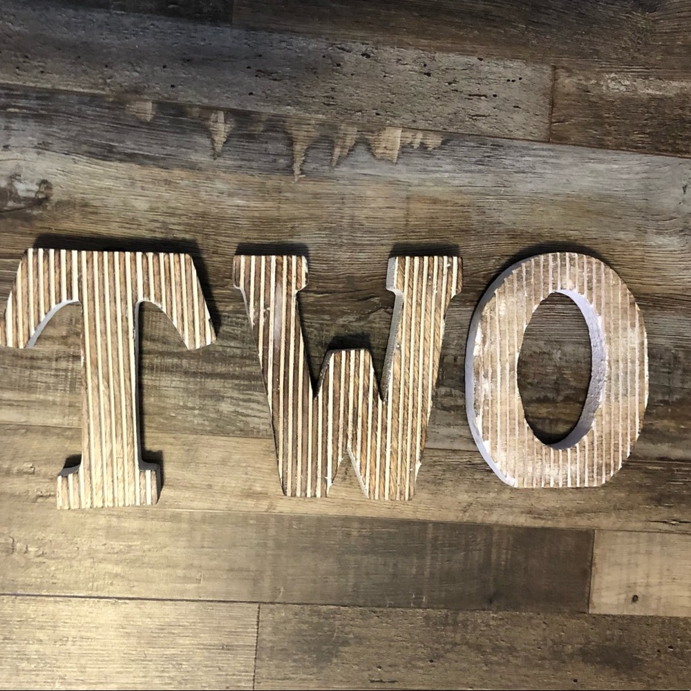 TWO wooden letters!